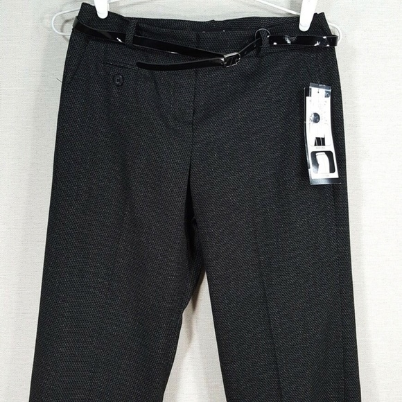 NEW Sandro Petite Womens 8P Control Top Dress Pants Belted Trousers Careercorp - Picture 3 of 9